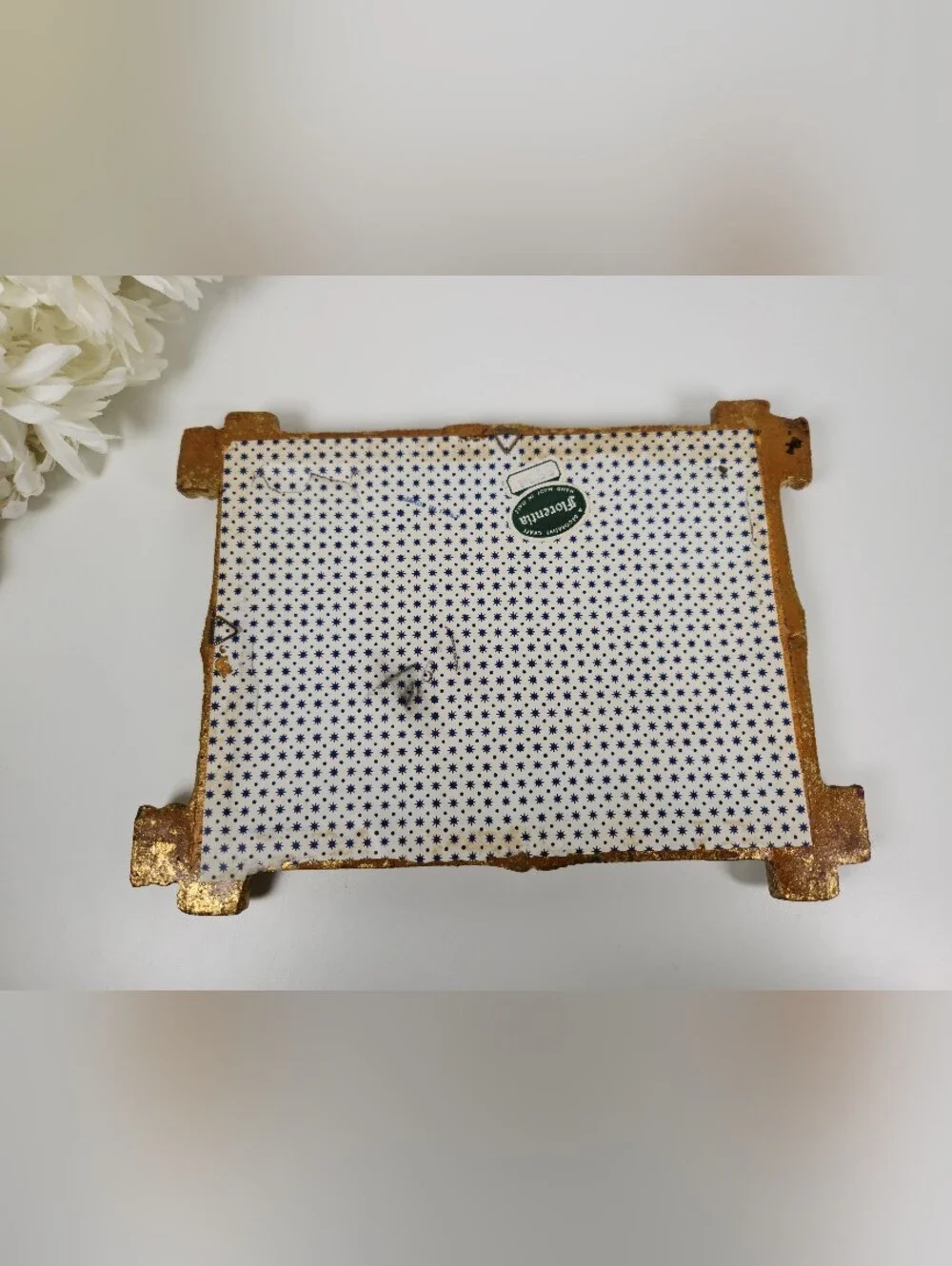 Vintage Florentia Italy Gold Faux Bamboo Wall Mirror 11